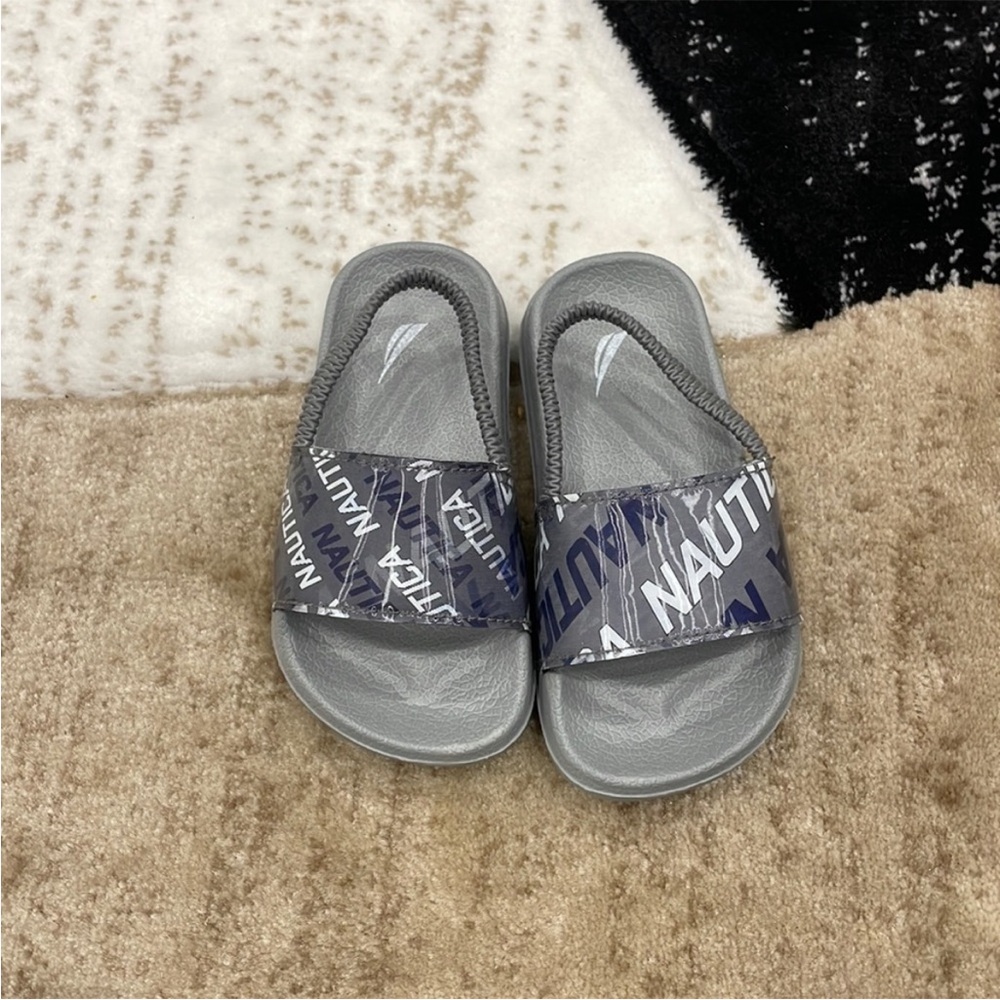 Nautica Kids Silver Slide Sandals
